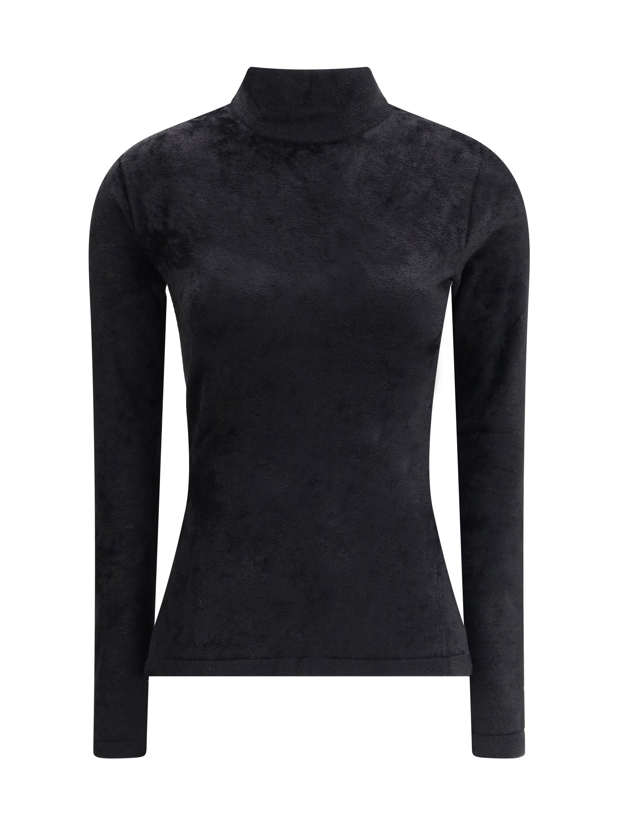 VERSACE 40 chenille top with half nec