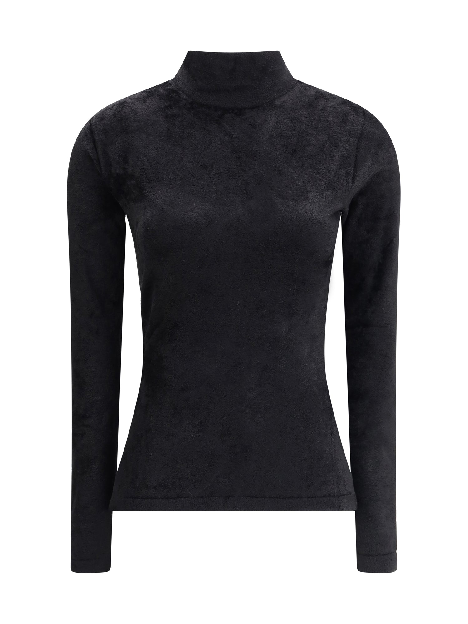 VERSACE 42 chenille top with half nek