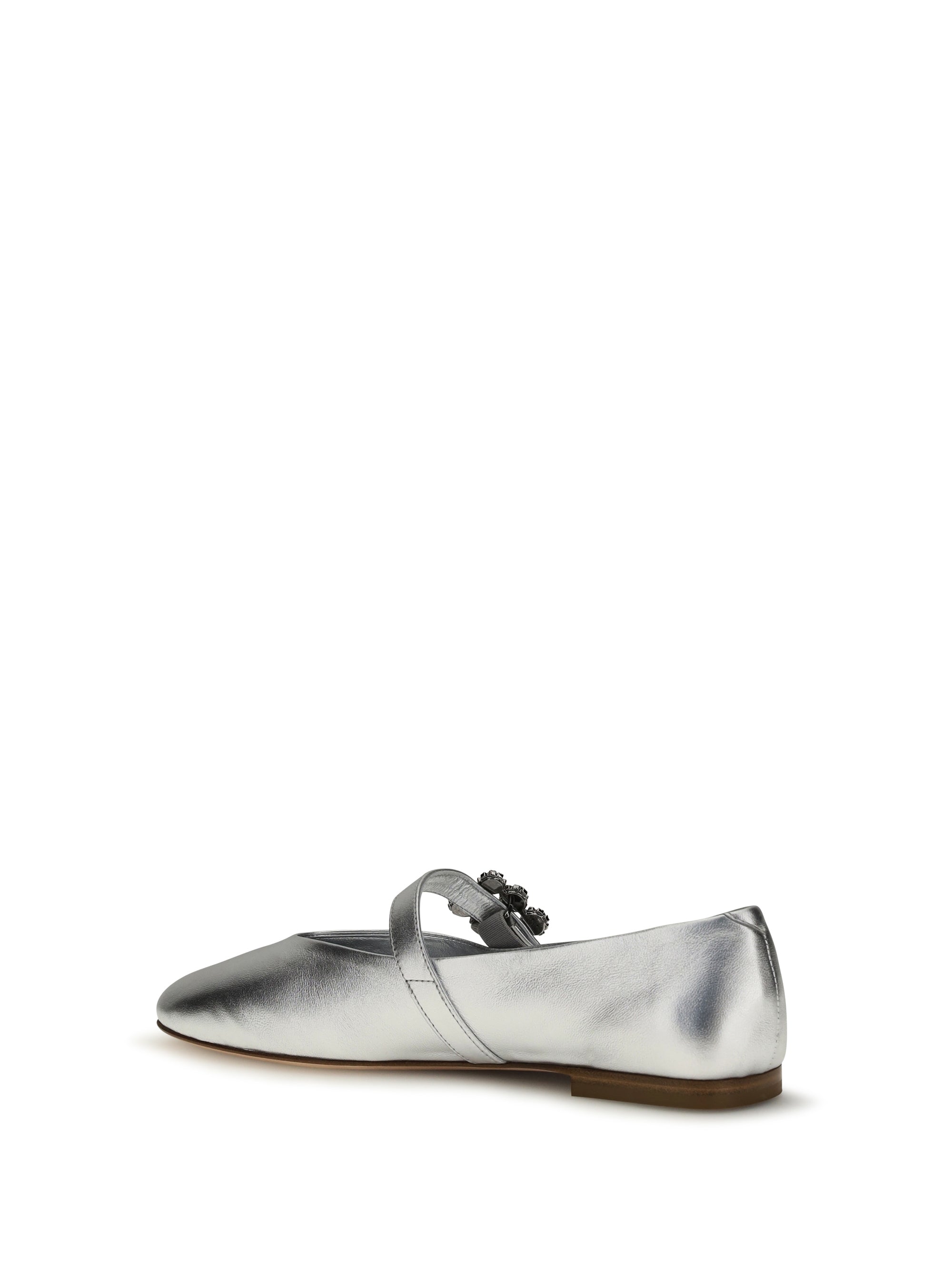 efflorescence leather ballerinas
