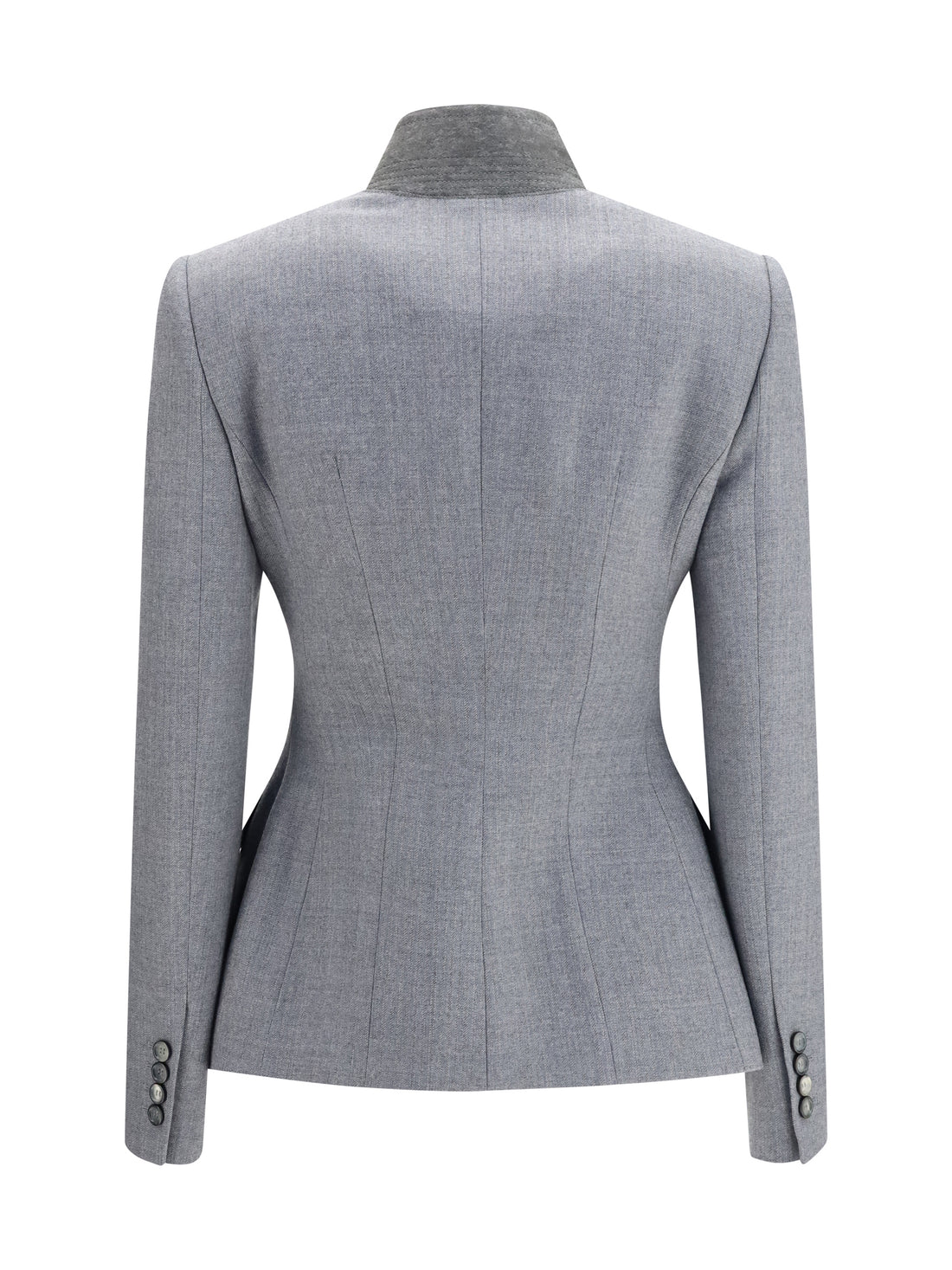 ALEXANDER MCQUEEN 40 pinstripe wool jacket with crossed lapels