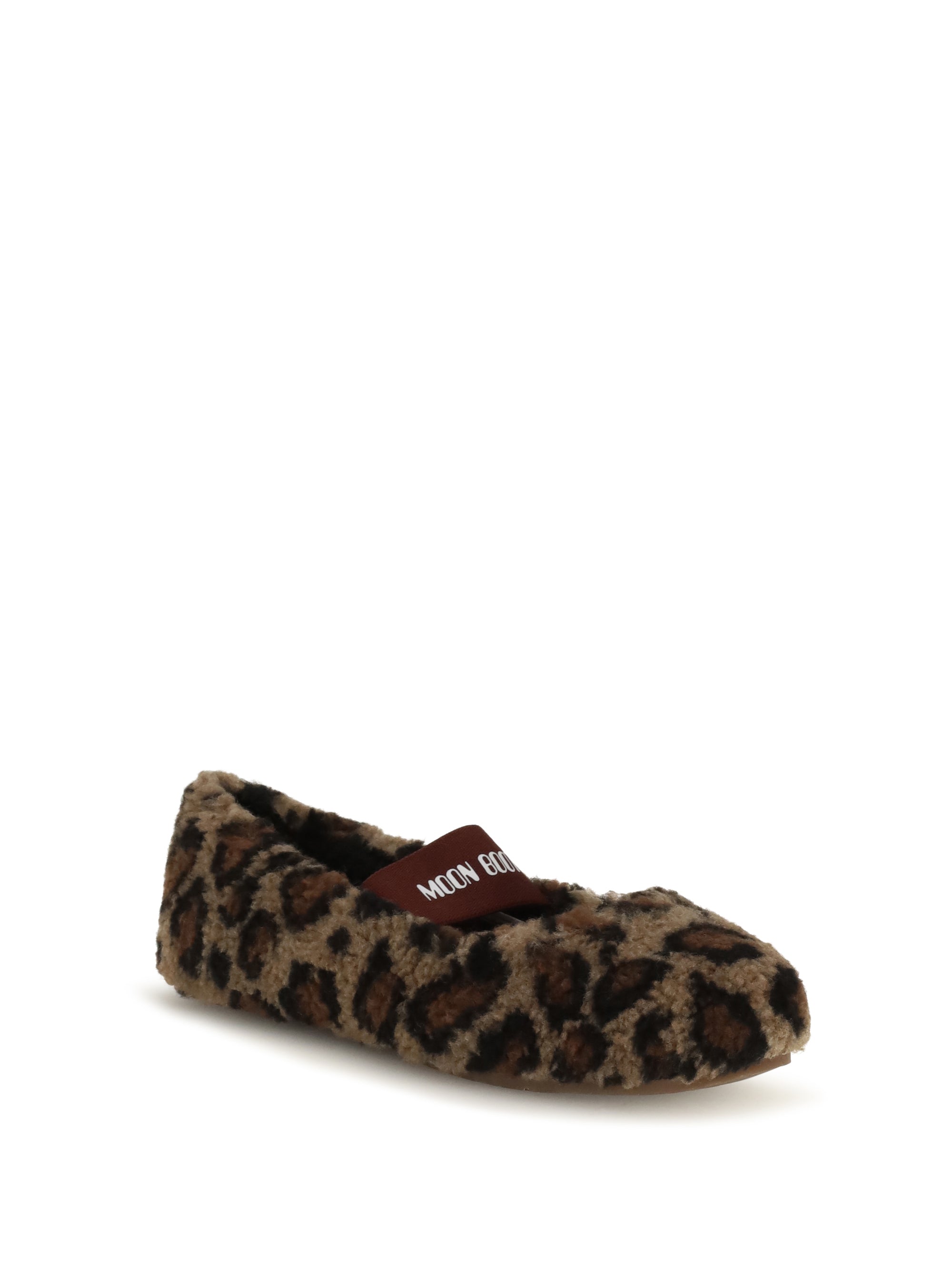 leopard teddy ballerinas