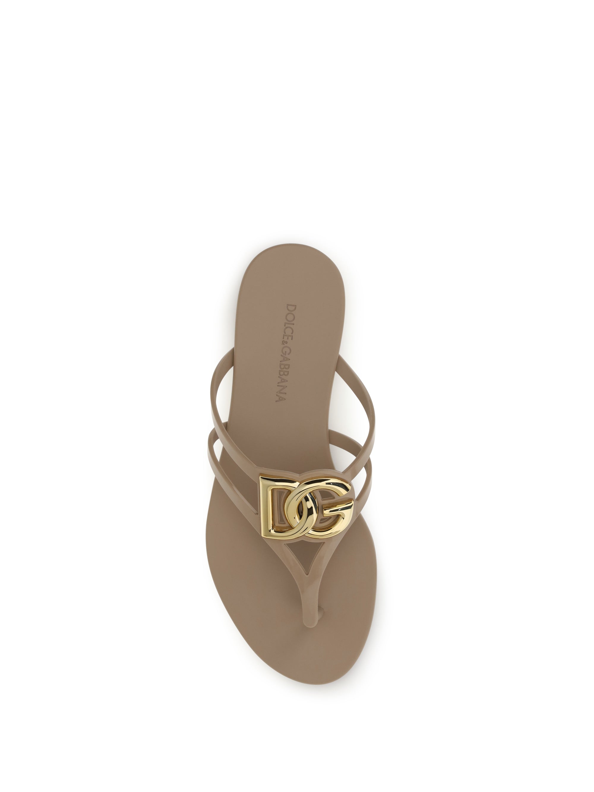 DOLCE &amp; GABBANA 36 logo rubber sandals