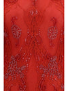 embroidered lace mini dress