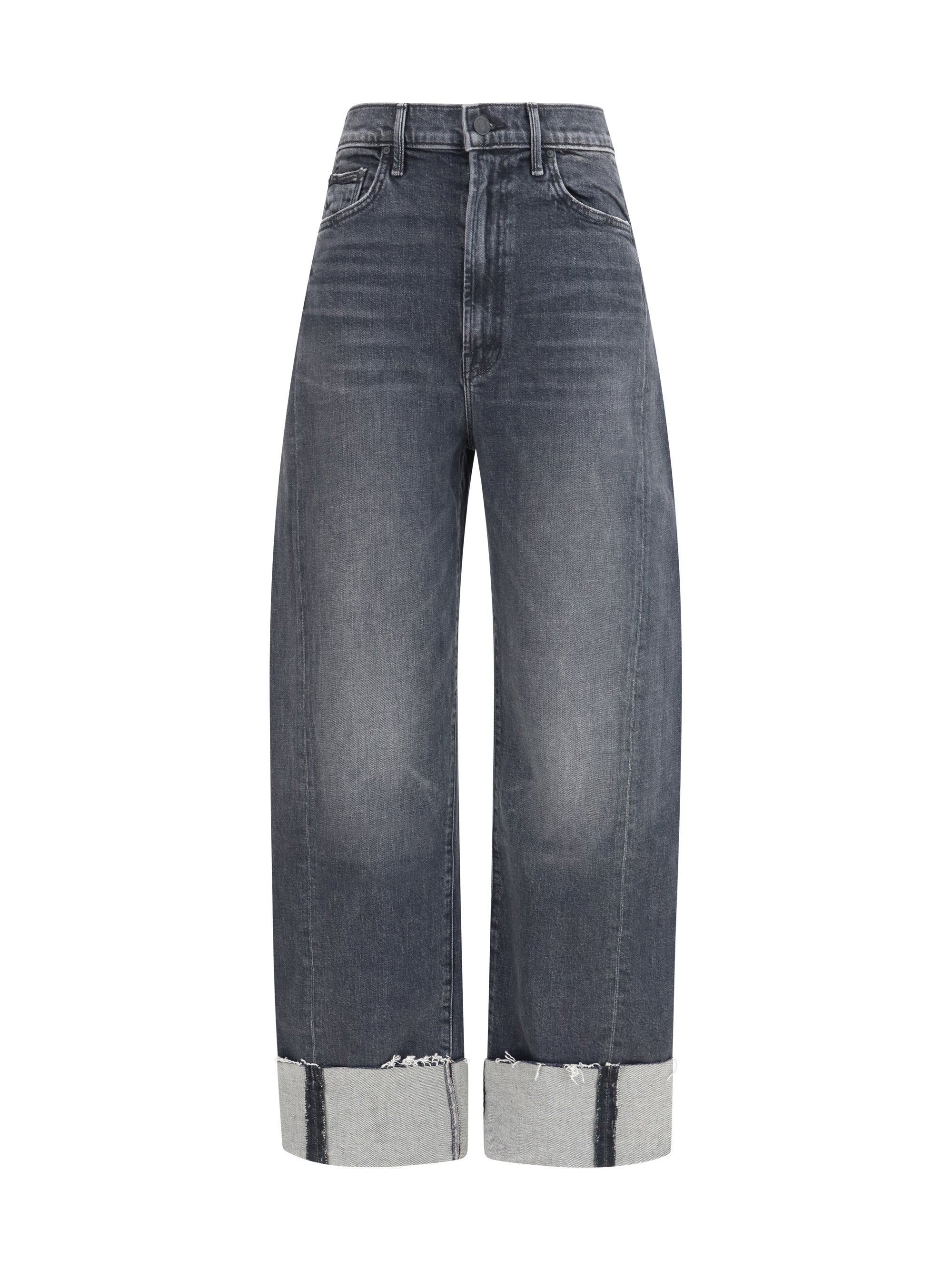 half pipe flood cuff fray jeans