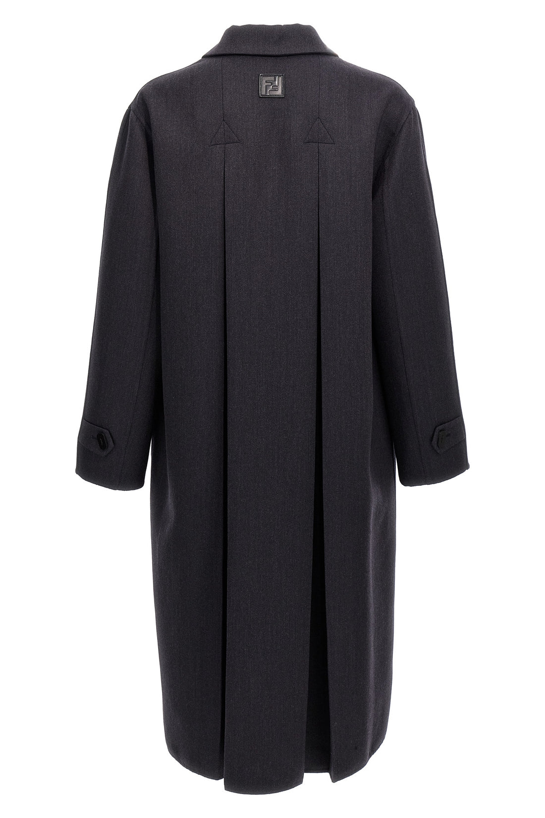 FENDI 48 single-breasted double wool coat