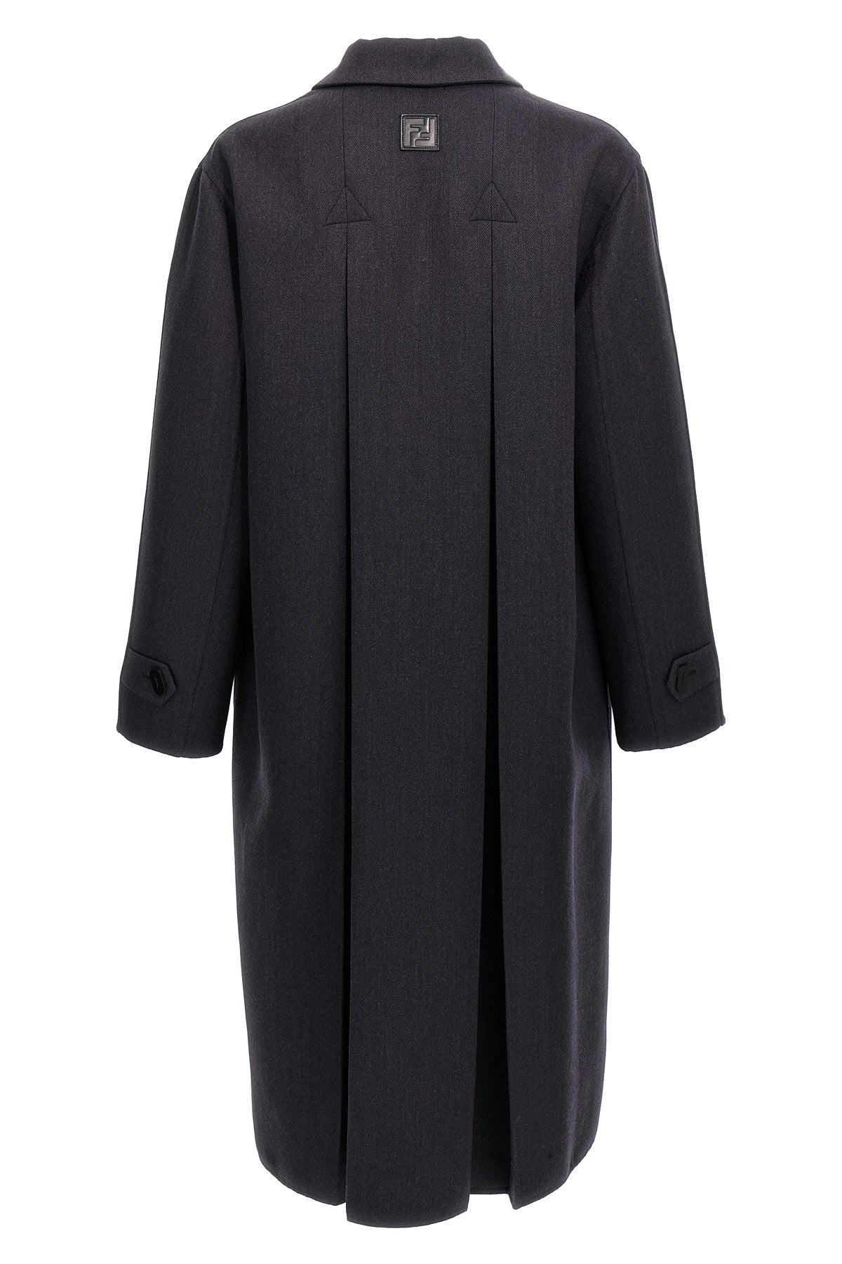 single-breasted double wool coat