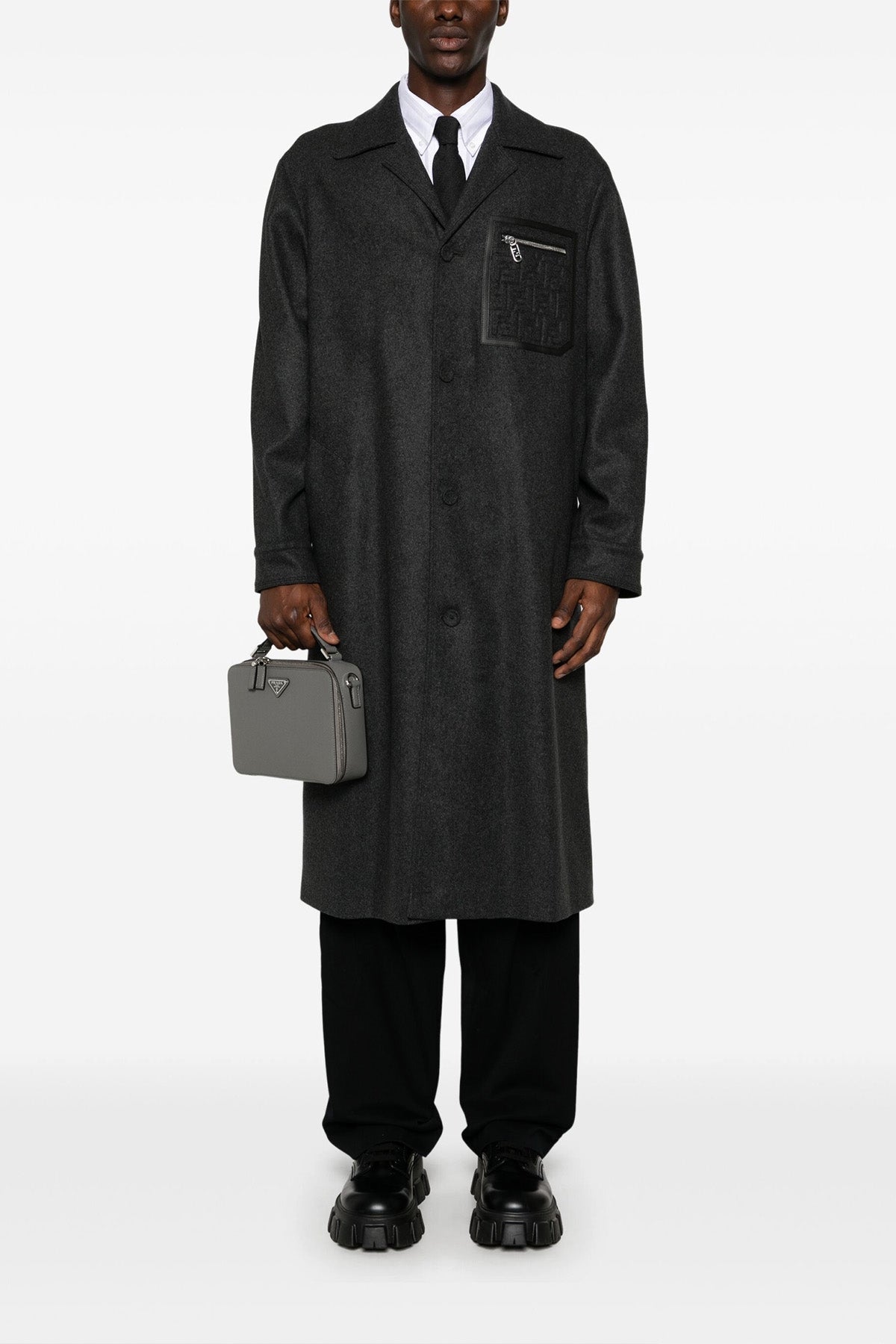 single-breasted cashmere coat