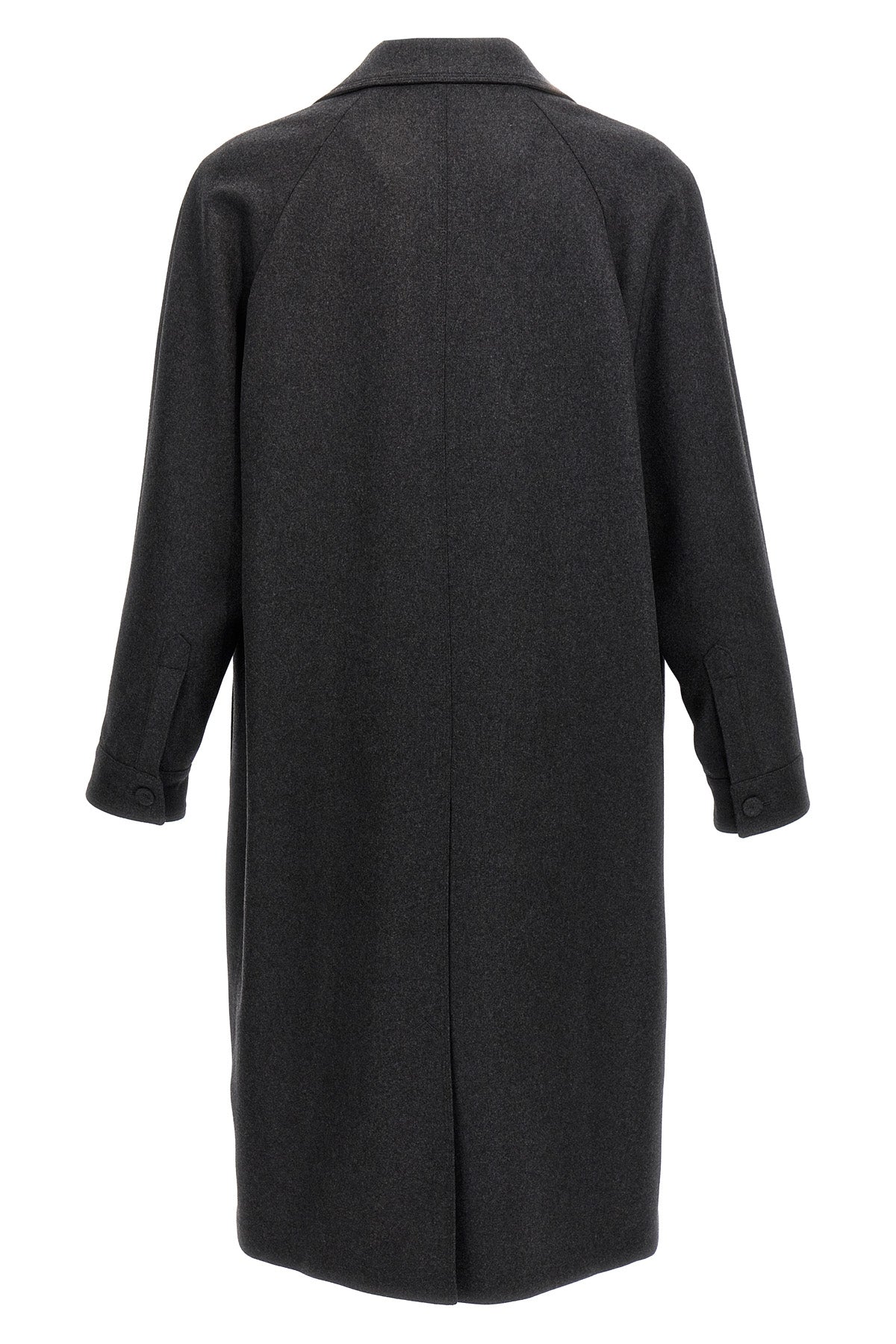 single-breasted cashmere coat