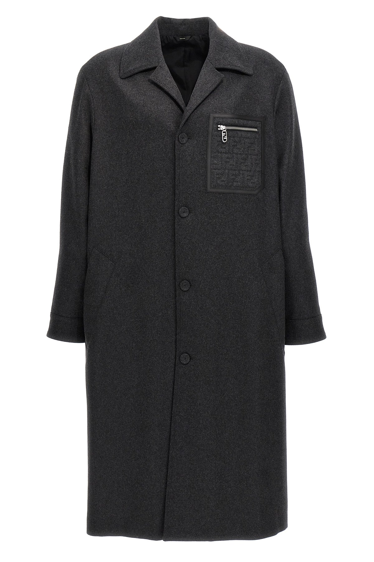 single-breasted cashmere coat