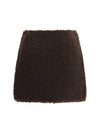 teddy-effect miniskirt