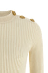 ribbed cashmere and virgin wool sweater