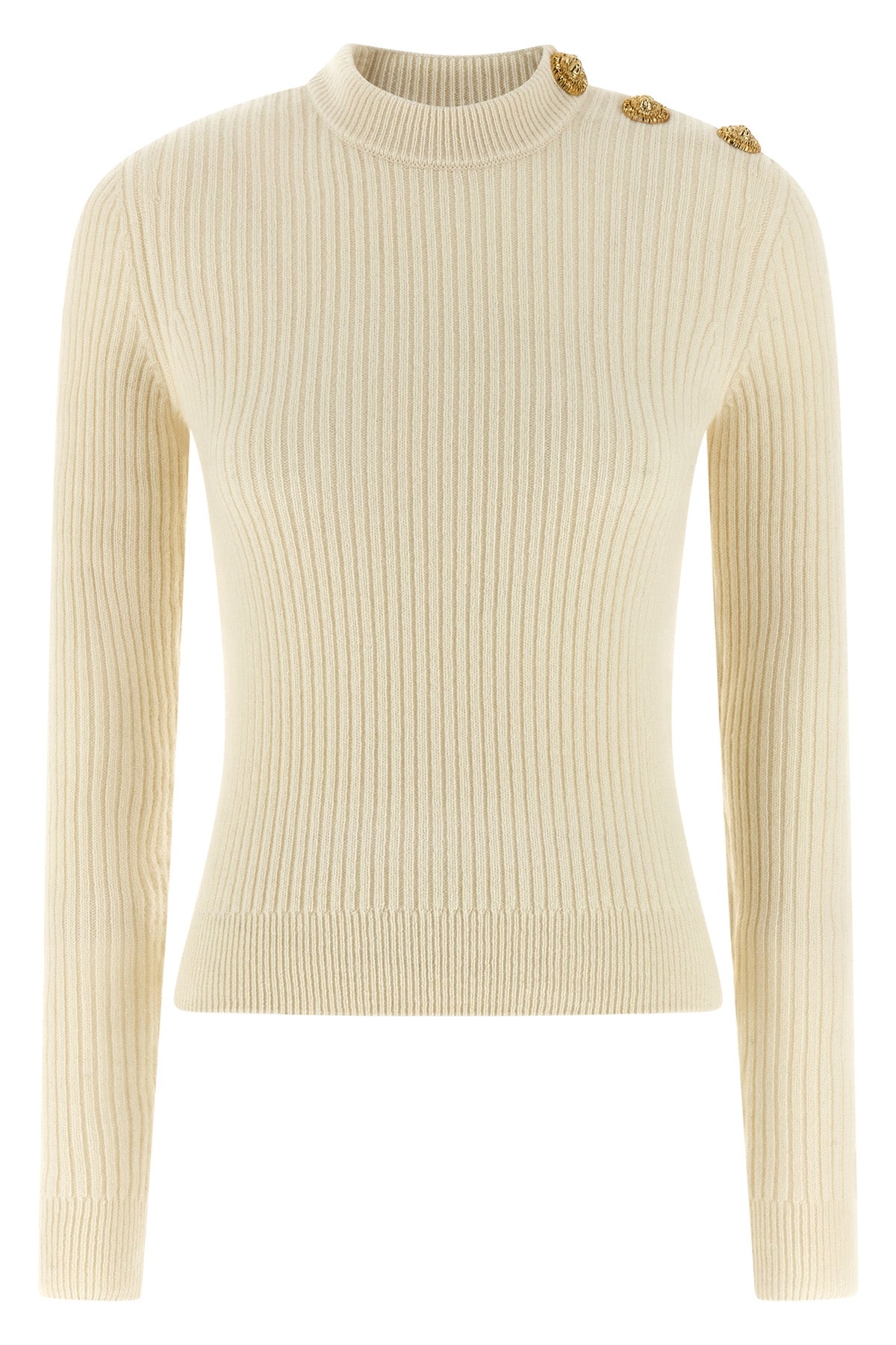 ribbed cashmere and virgin wool sweater
