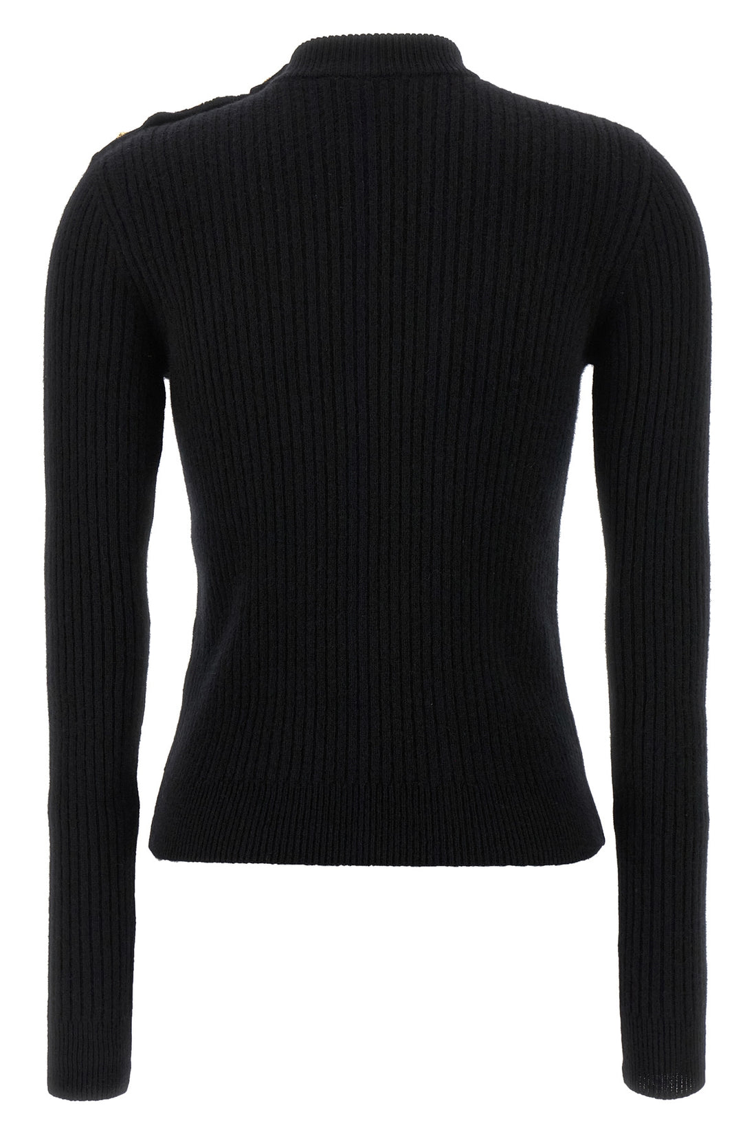 BALMAIN 38 ribbed cashmere and virgin wool sweater