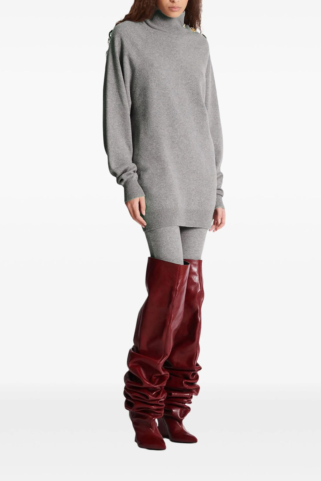 BALMAIN 40 wool and cashmere mini dress