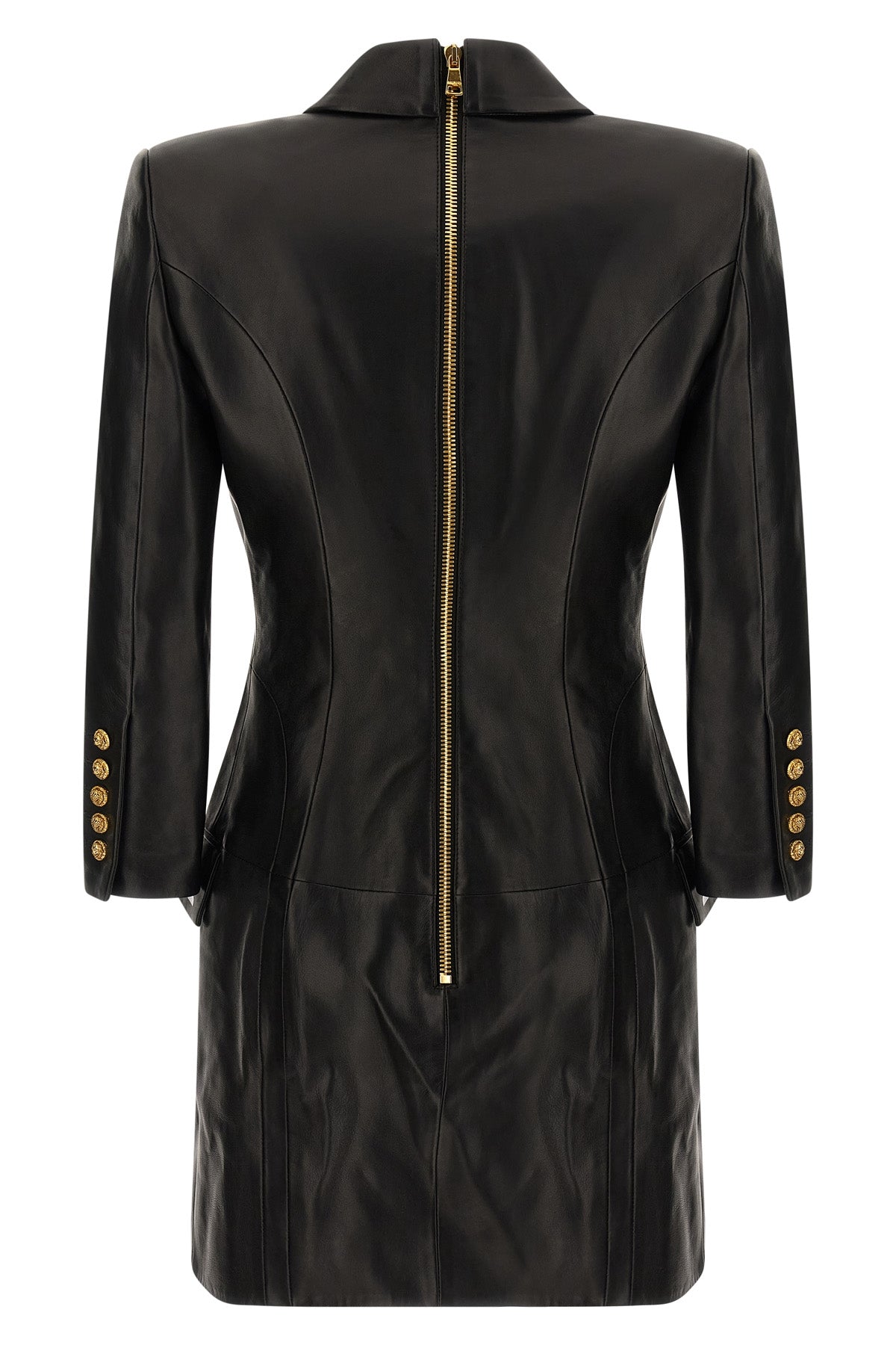leather mini dress