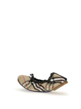 BURBERRY 36 fawn check ballerinas