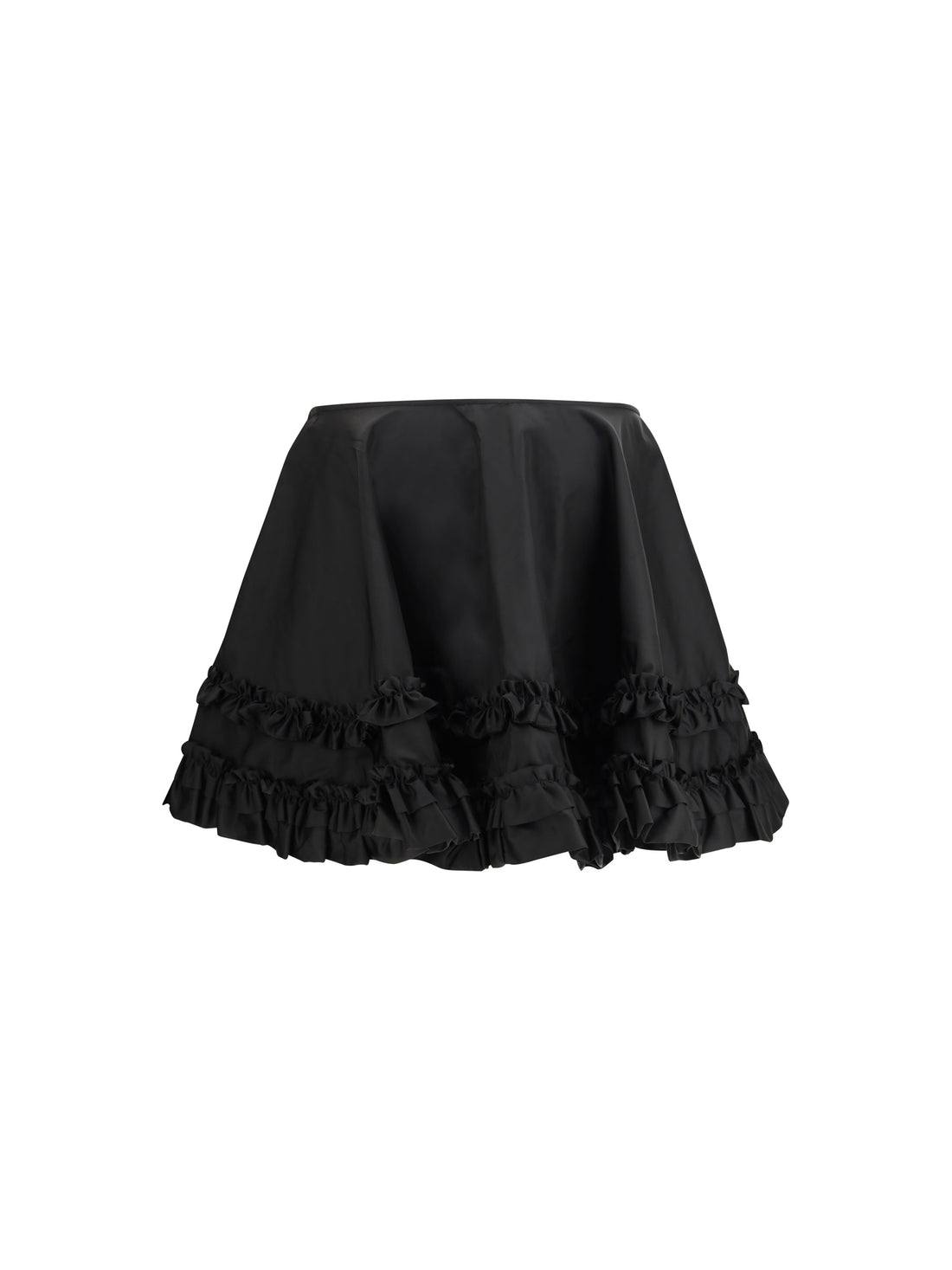 GANNI 34 duchesse nylon mini frill skirt
