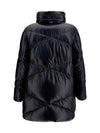 quilted drawstring down jacket