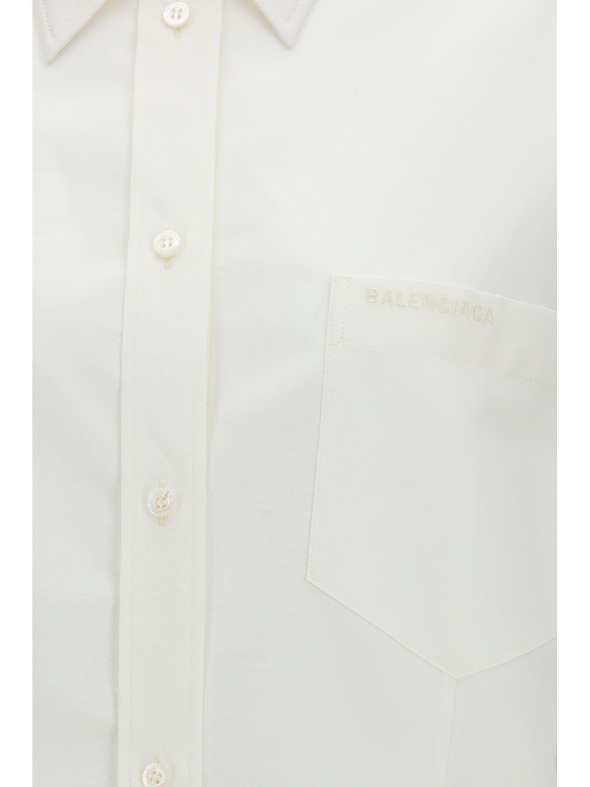 classic shirt in silk poplin and cotton organdy