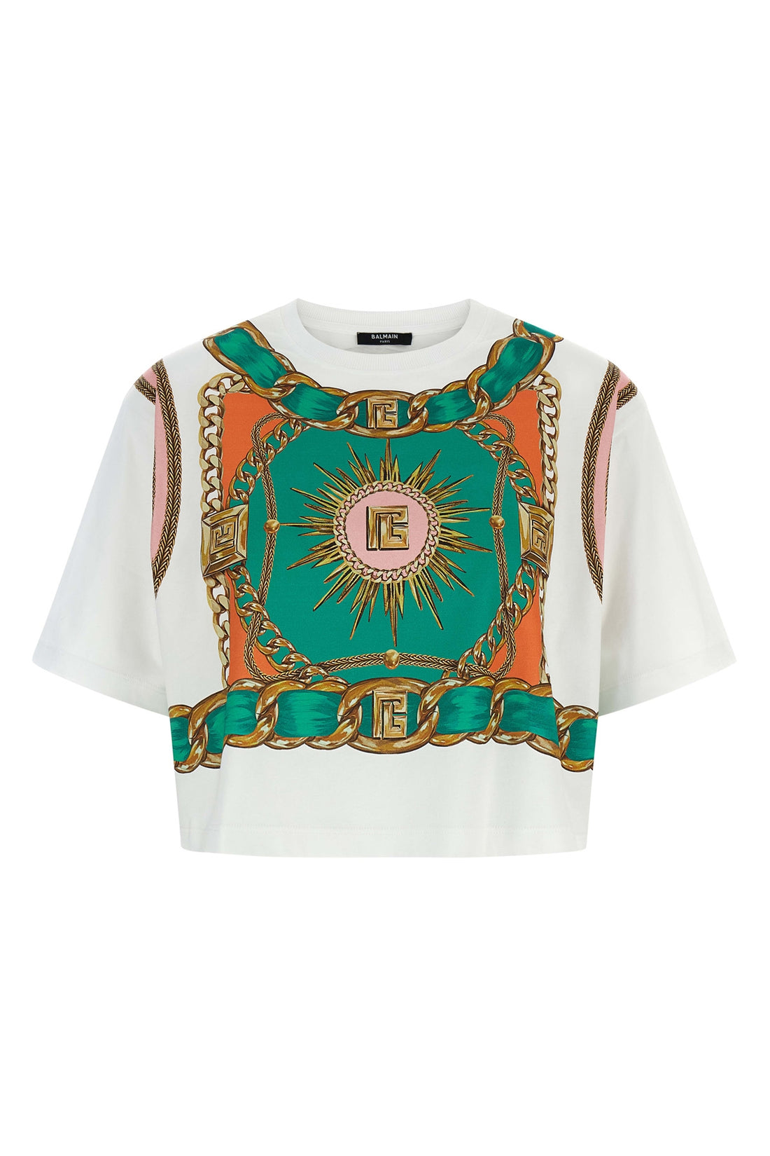 BALMAIN S cotton cropped t-shirt