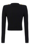 ribbed knit cardigan and twisted