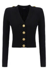ribbed knit cardigan and twisted