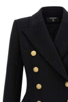 10 bottoni double-breasted wool and cashmere coat