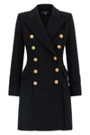 10 bottoni double-breasted wool and cashmere coat