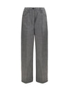 mouliné wool pants