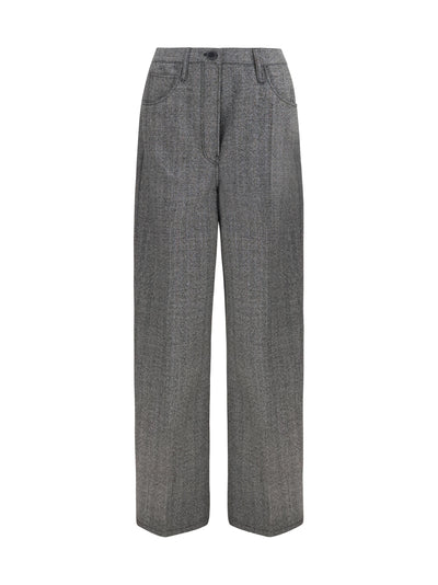 mouliné wool pants
