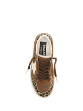GOLDEN GOOSE 36 ballstar sneakers with leopard-print pony insert