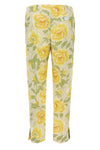 kenzo peonies cotton and linen jacquard pants