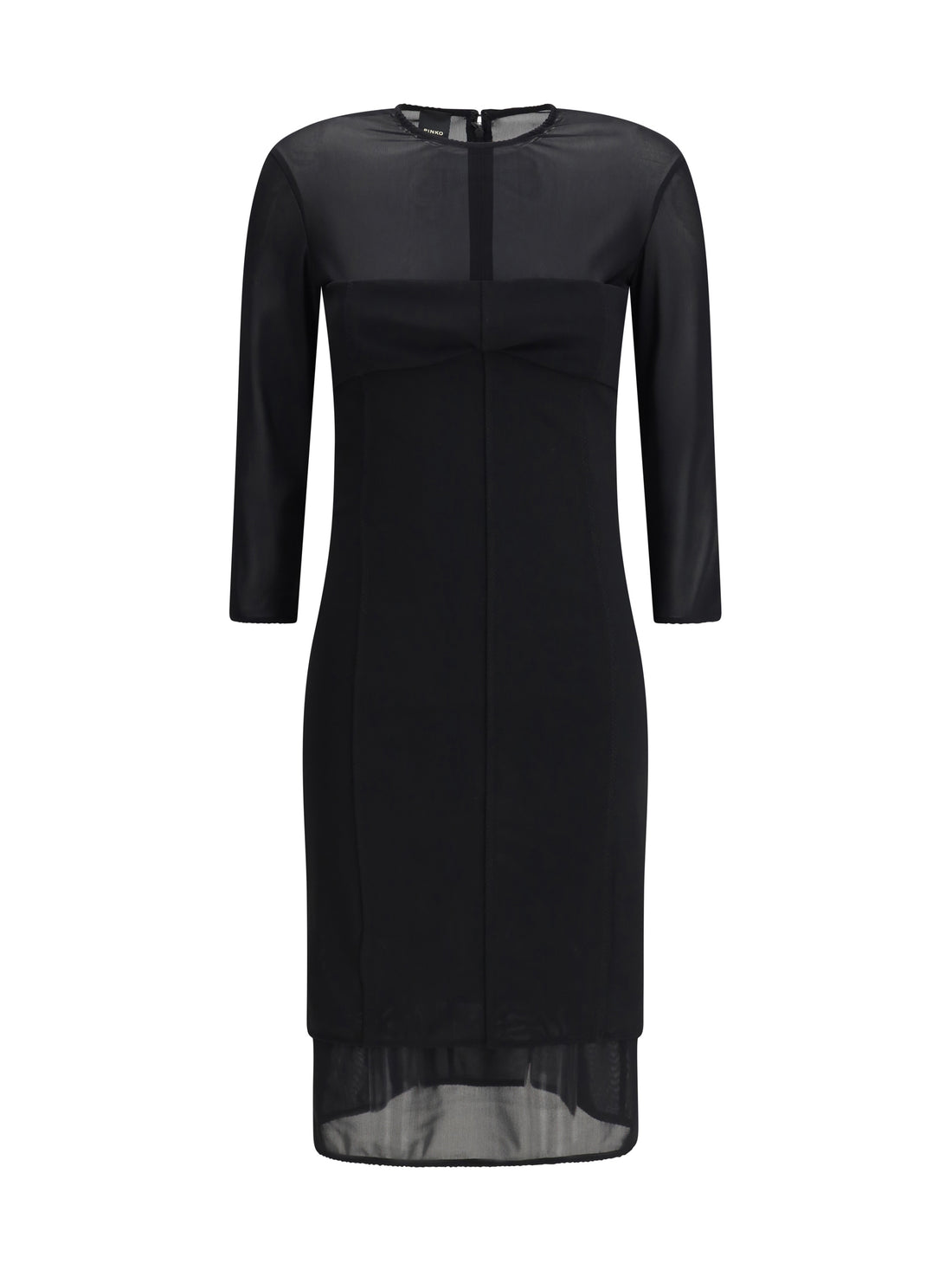 PINKO 40 knee-length dress with sheer inserts