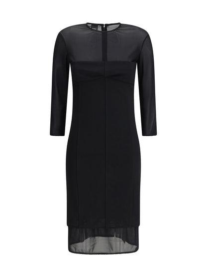 PINKO 40 knee-length dress with sheer inserts