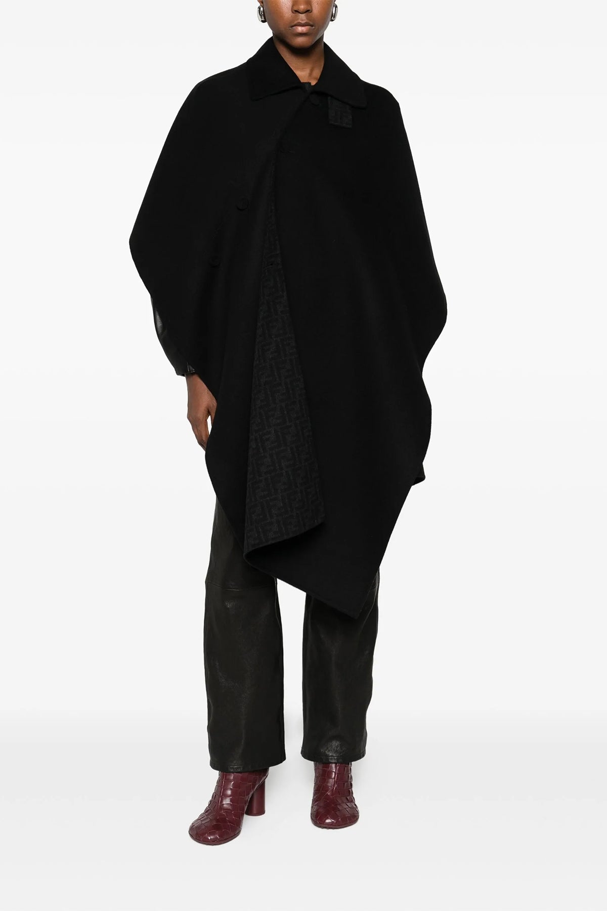 short double wool wool cape