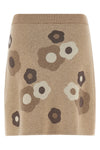 hana dots cotton and wool blend miniskirt