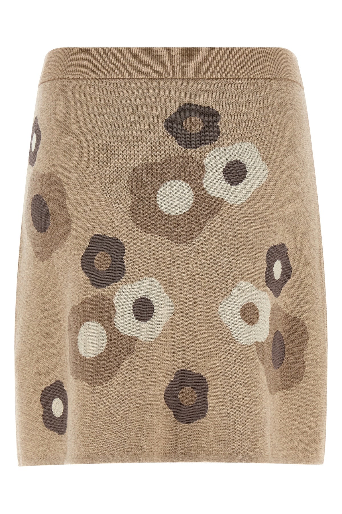 hana dots cotton and wool blend miniskirt