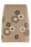 hana dots cotton and wool blend miniskirt