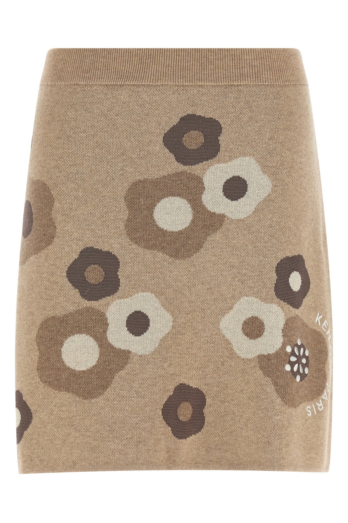 hana dots cotton and wool blend miniskirt