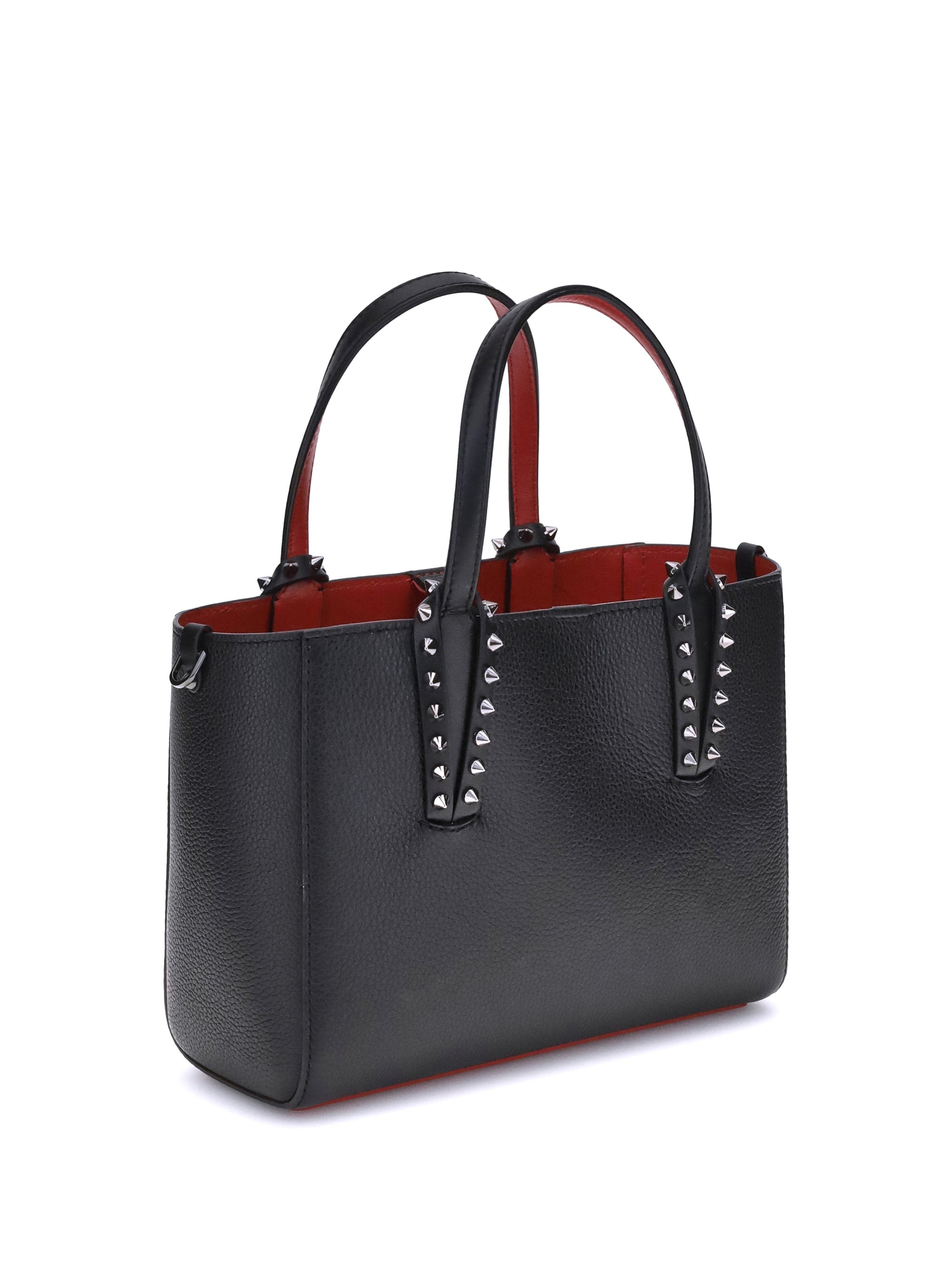 leather tote bag with spikes