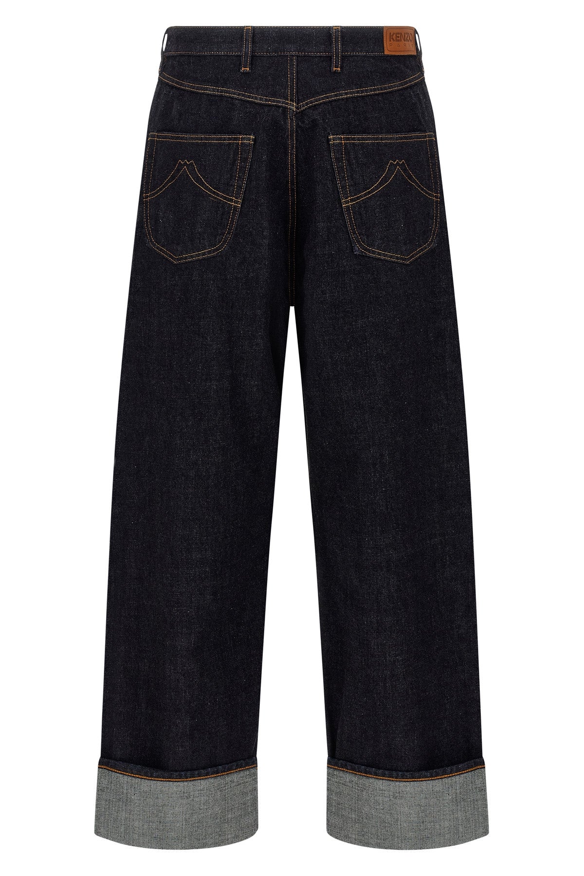 turn up jeans in cotton denim