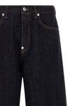 turn up jeans in cotton denim