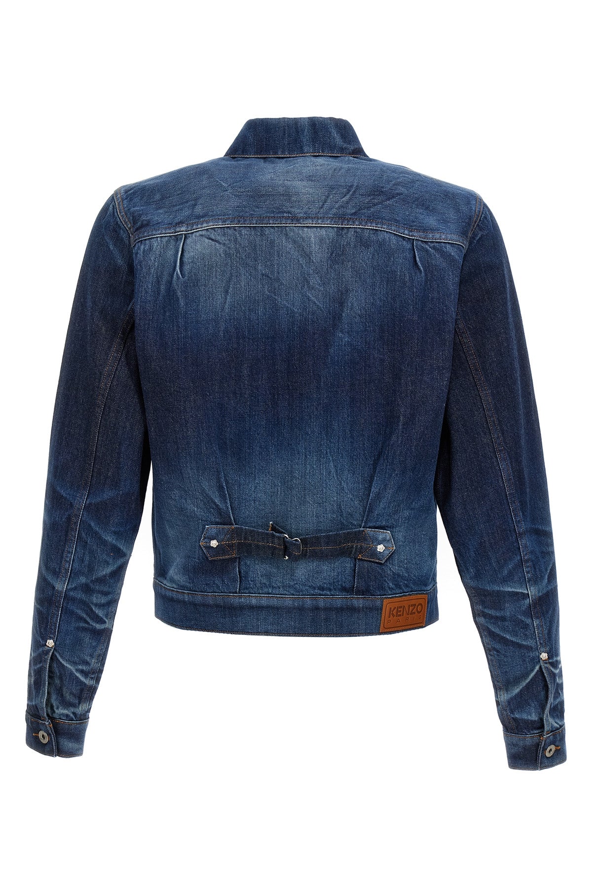 kuroki dirty stone bleached japanese denim jacket