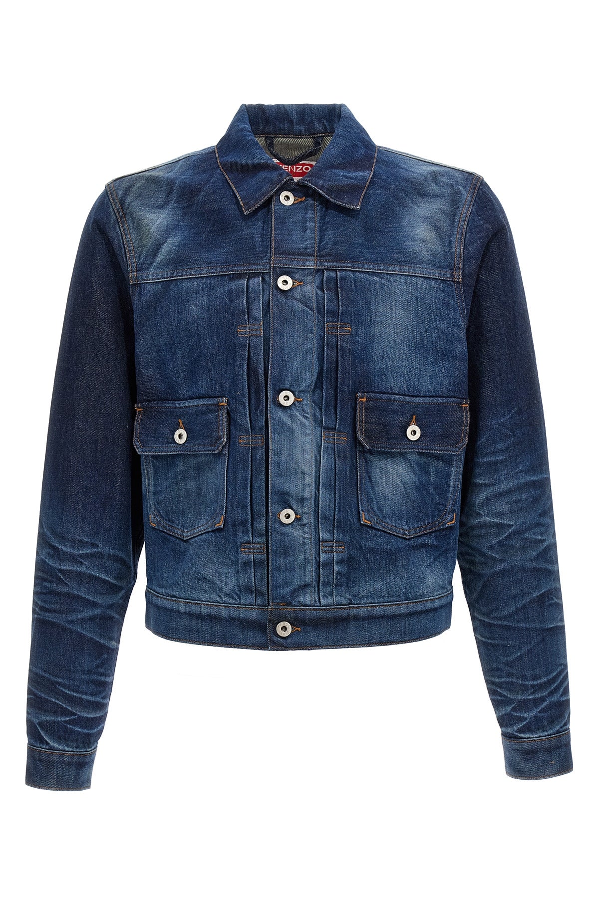 kuroki dirty stone bleached japanese denim jacket