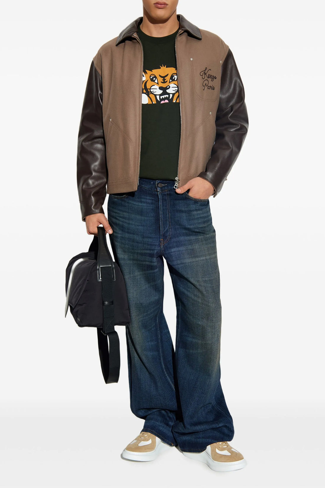 KENZO XL tone-on-tone wool jacket