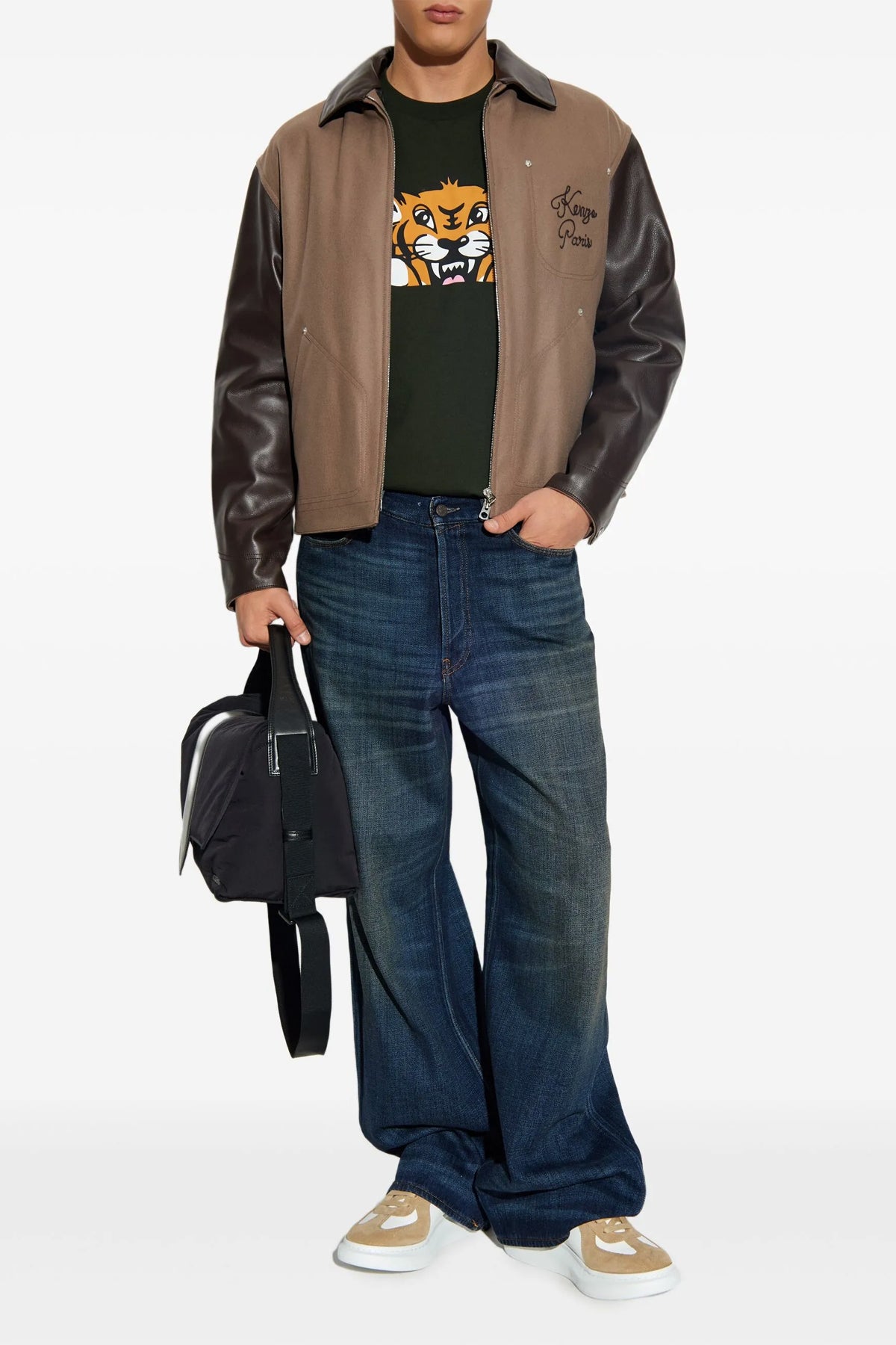 tone-on-tone wool jacket