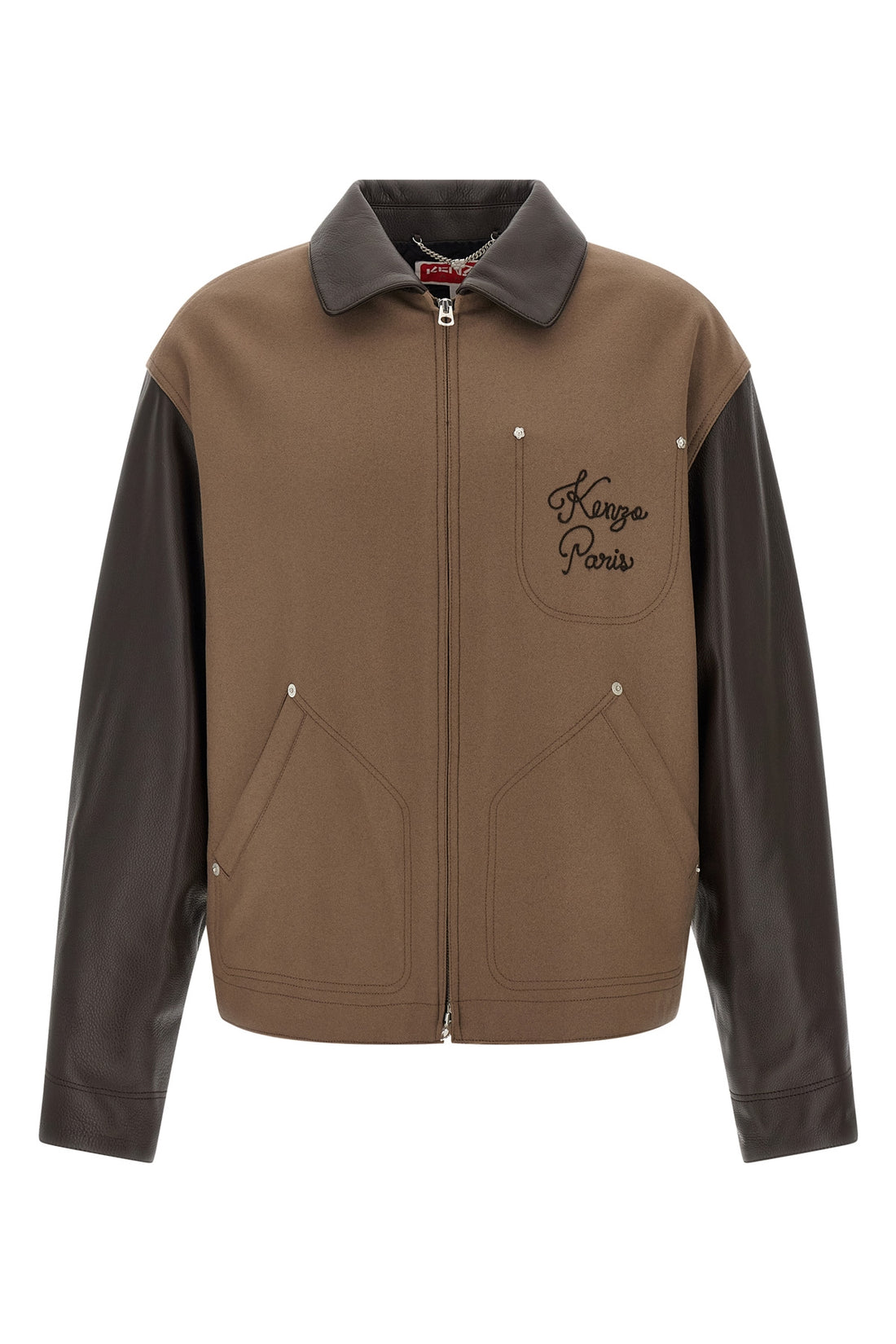 KENZO XL tone-on-tone wool jacket