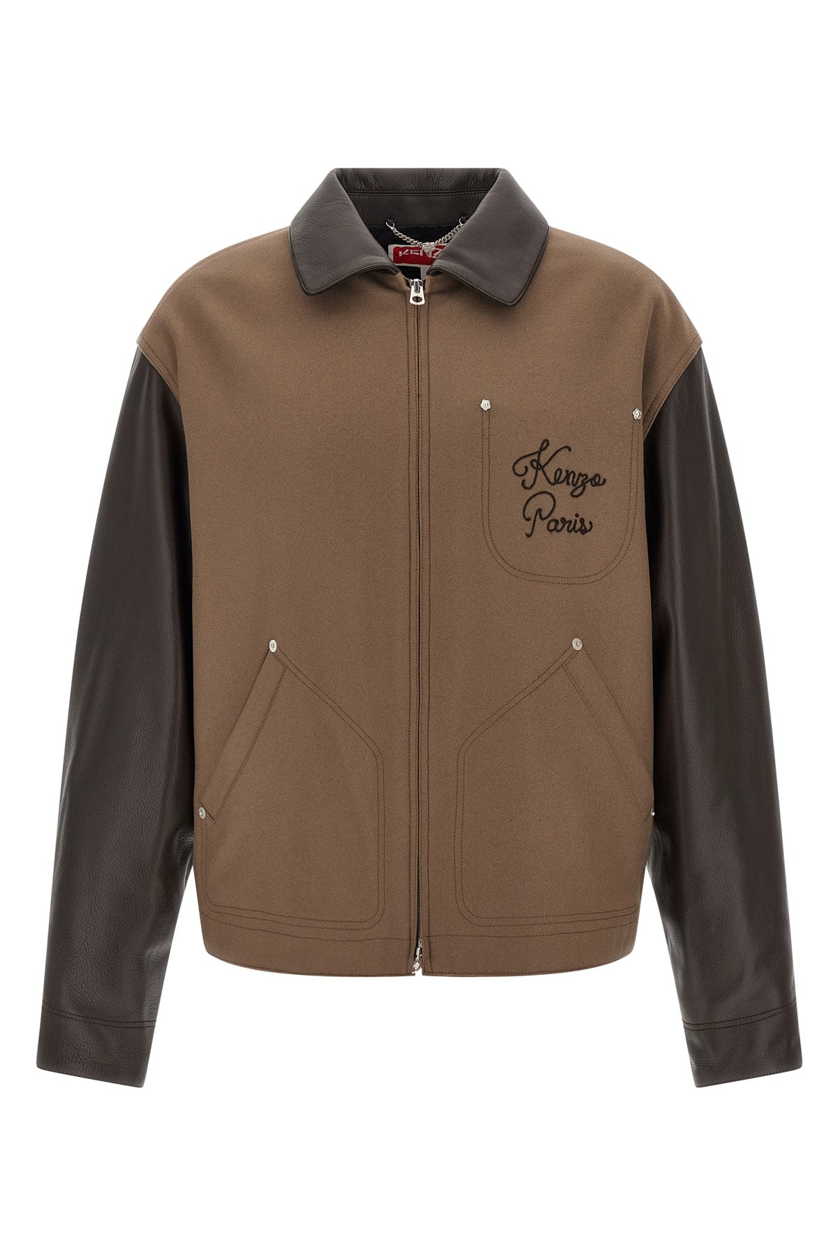 tone-on-tone wool jacket