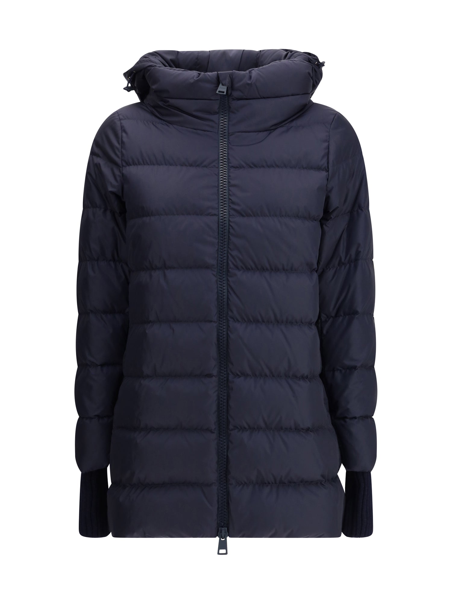 HERNO 40 hooded down jacket in dark blue
