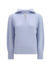 wool and cashmere half zip sweater